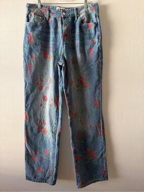 PTCL Floral Rose Print Jeans Size 31 | Cottagecore Y2K Romantic Denim